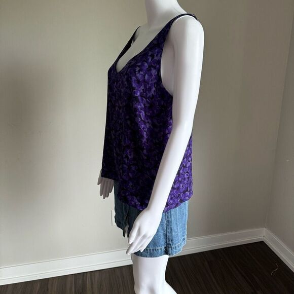 A New Day Women’s Medium Purple Violet Floral C-Neck Tank Top NWT - Picture 6 of 10